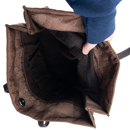 Vintage Gucci Embossed Monogram Shoulder Bag