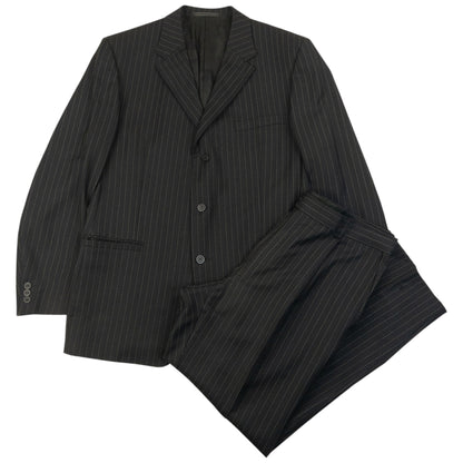Vintage 2000s Versace Classic V2 Pinstripe Jacket & Trousers Suit Set Size XL