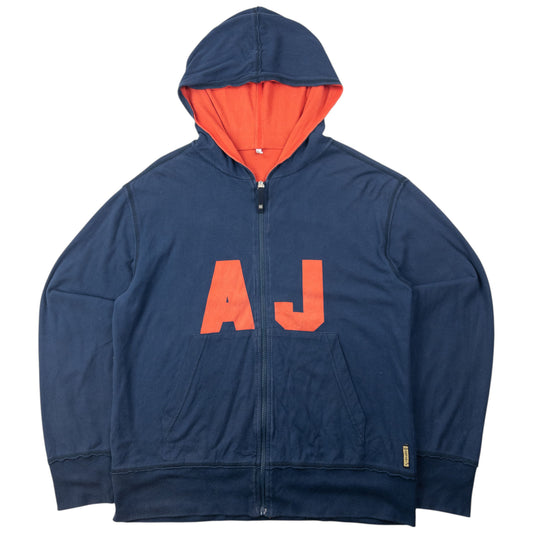 Vintage 2000s Armani Jeans Reversible Zip Up Hoodie Size M