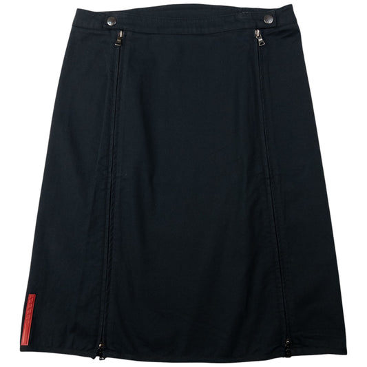 Vintage Prada Sport Full Zip Skirt Womens Size W32