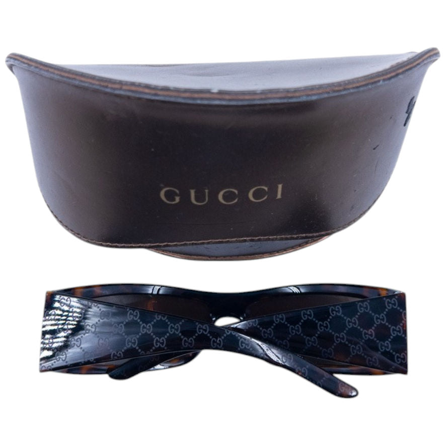 Vintage Gucci Tortoise Shell Monogram Sunglasses