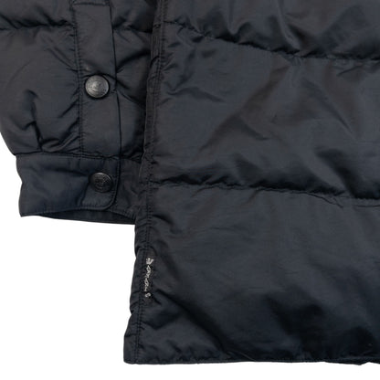 Vintage 90s Armani Jeans Button Up Puffer Jacket in black, photo 5