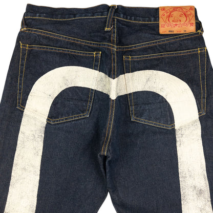 Vintage Evisu Painted Daicock Japanese Denim Jeans Size W31