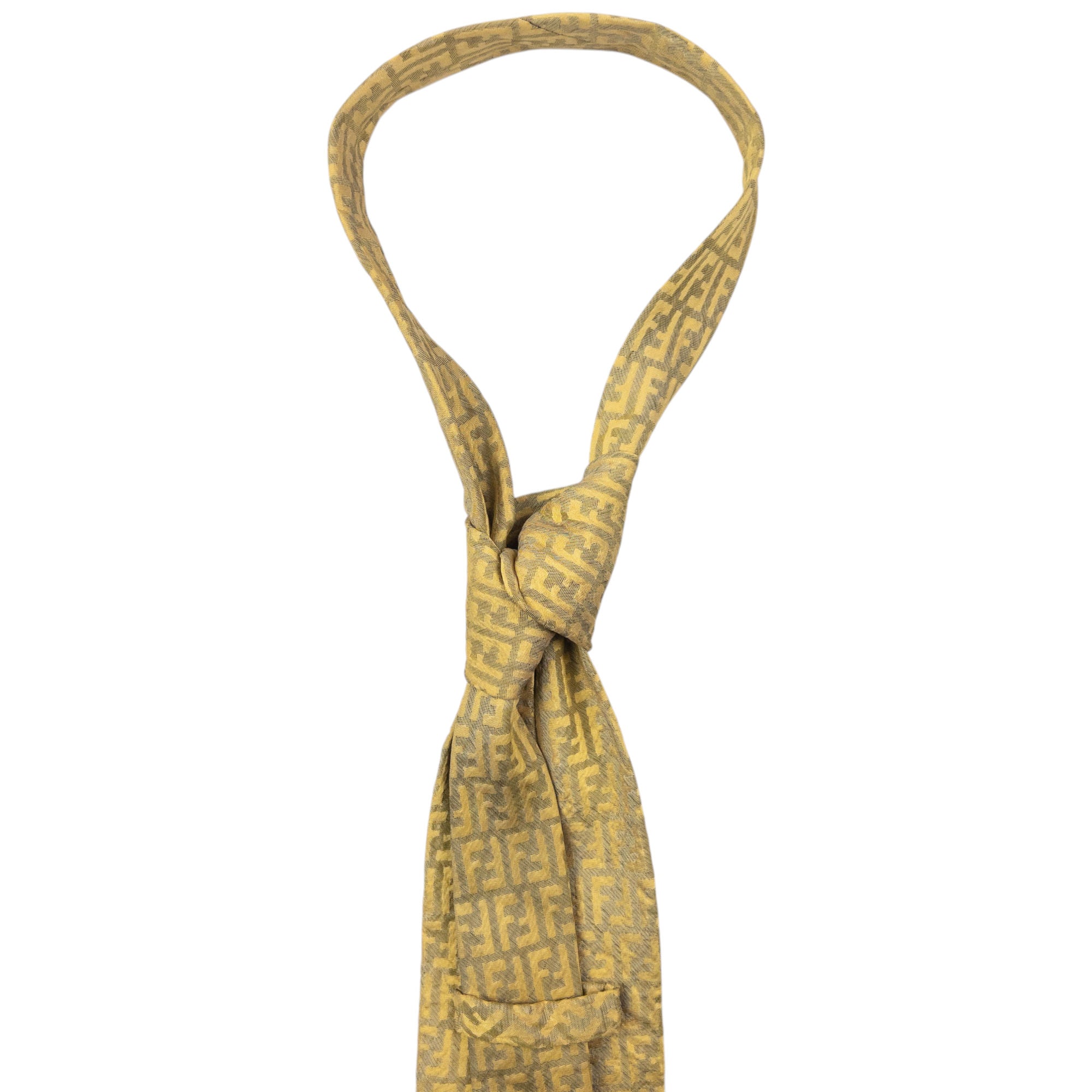 Vintage Fendi Monogram Silk Tie
