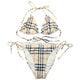 Vintage 2000s Burberry Nova Check Bikini Set Womens Size L