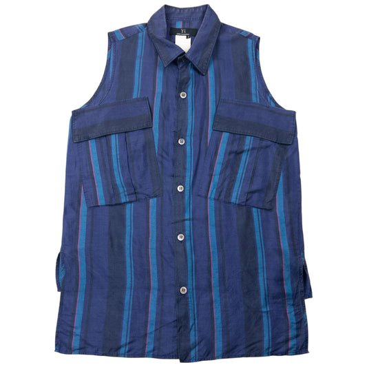 Vintage Yohji Yamamoto Striped Sleeveless Button Up Shirt Size S