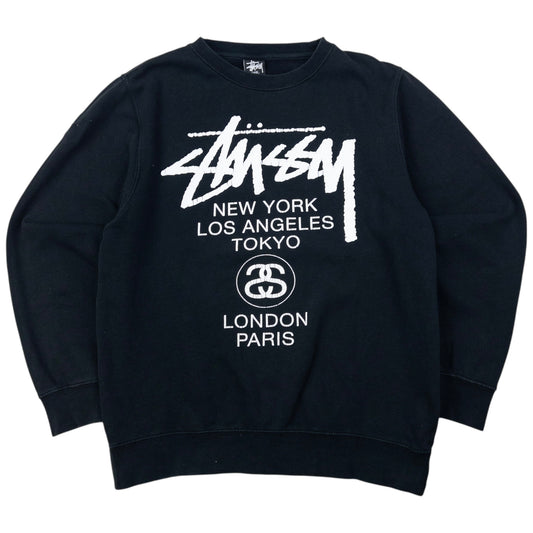 Vintage Stussy World Tour Graphic Sweatshirt Size S