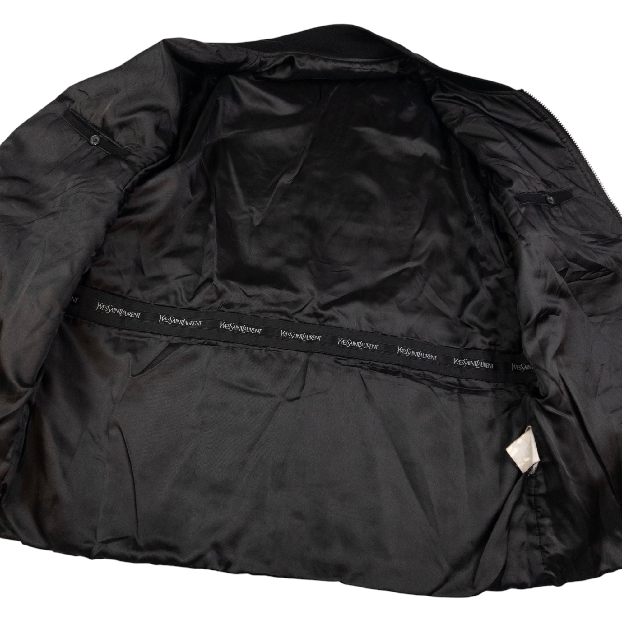 Vintage YSL Yves Saint Laurent Fleece Bomber Jacket Size L