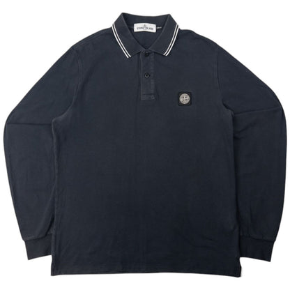 Vintage Stone Island Long Sleeve Polo Shirt Size M