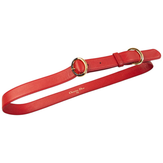 Vintage 90s Dior Leather Belt Size W26