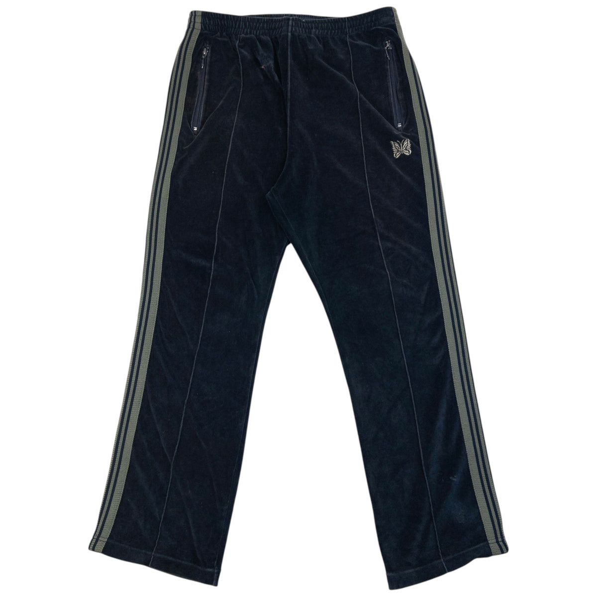 Needles Embroidered Velour Joggers in navy, photo 2