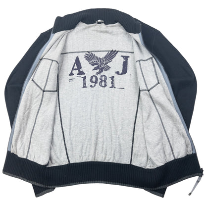 Vintage Armani Jeans Reversible Zip Up Jumper Size M