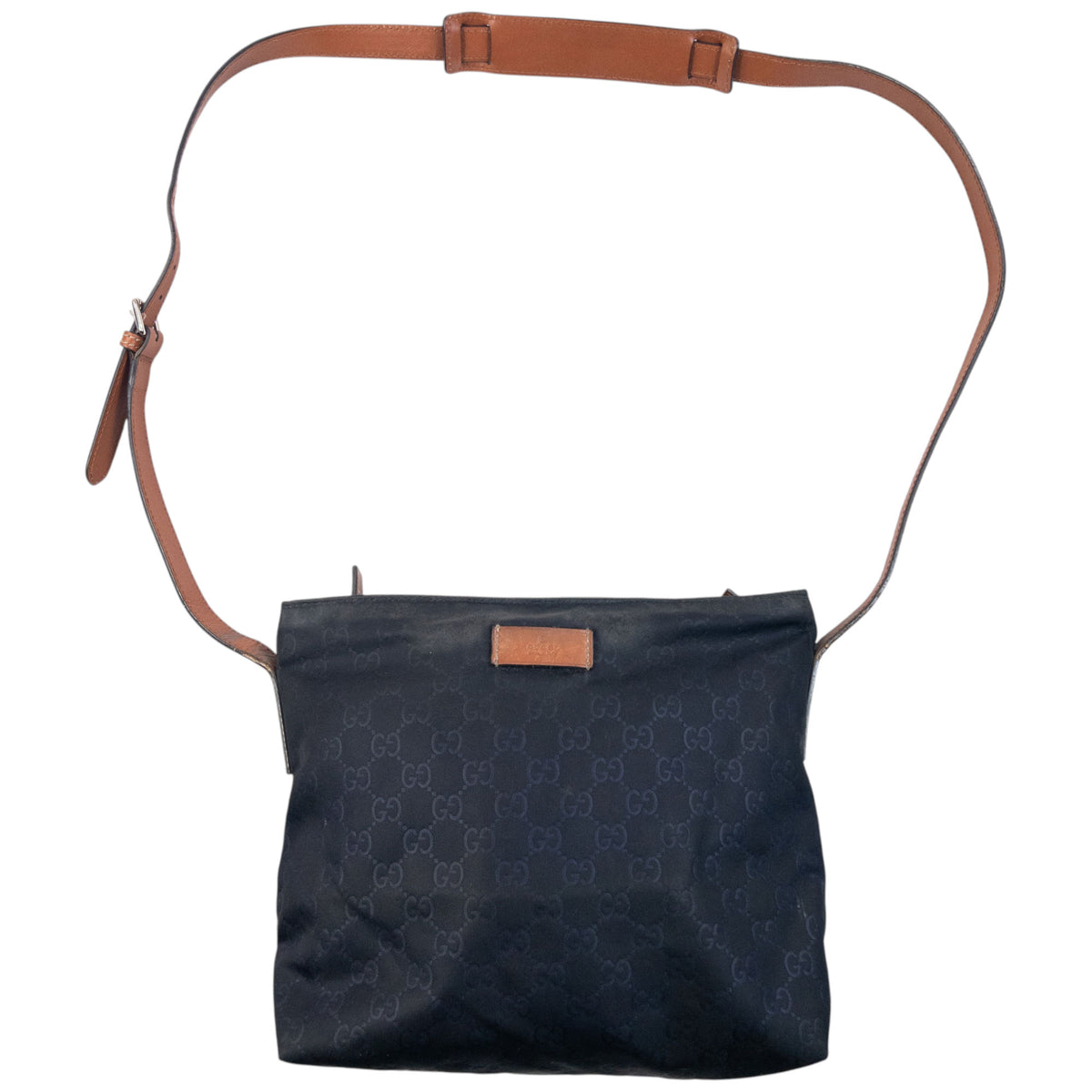 Vintage 2000s Gucci Monogram Crossbody Bag in blue, photo 2