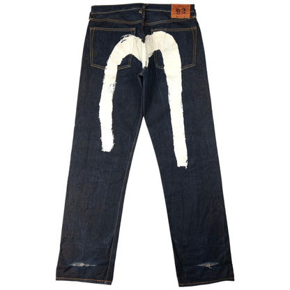 Vintage Evisu Painted Daicock Japanese Denim Jeans Size W36