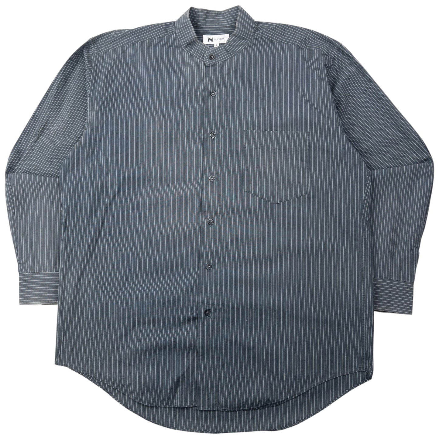 Vintage 90s Issey Miyake Striped Long Sleeve Button Up Shirt Size L