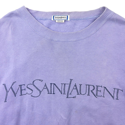 Vintage 80s YSL Yves Saint Laurent Embroidered Sweatshirt Size L