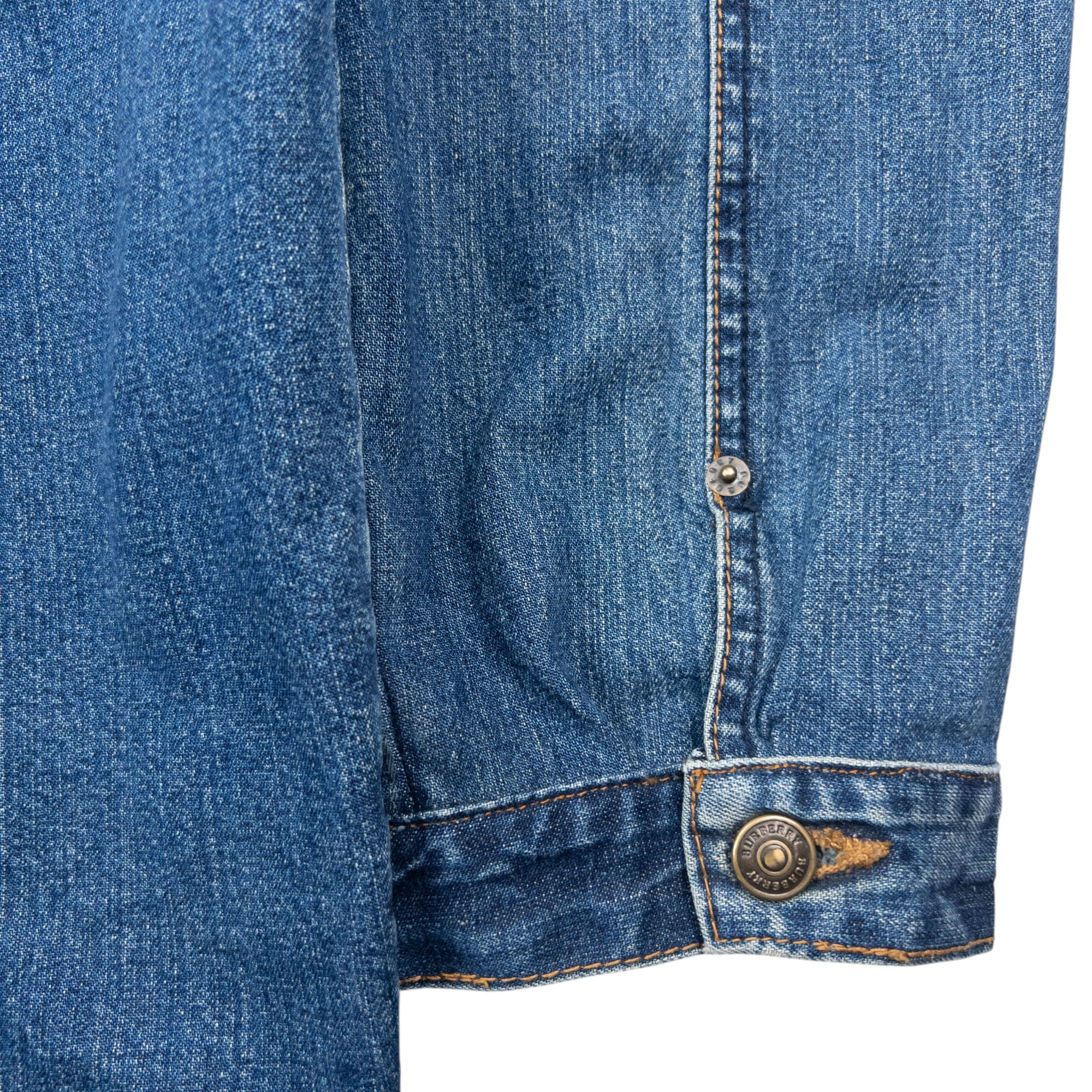 Vintage 2000s Burberry Button Up Denim Jacket Size M