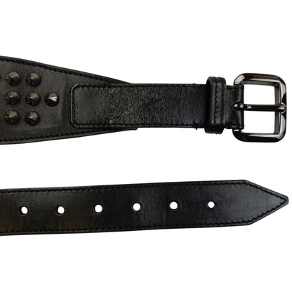 Vintage 2000s Burberry Studded Leather Belt Size S