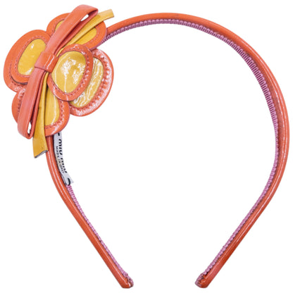 Vintage 2000s Miu Miu Vinyl Flower Headband