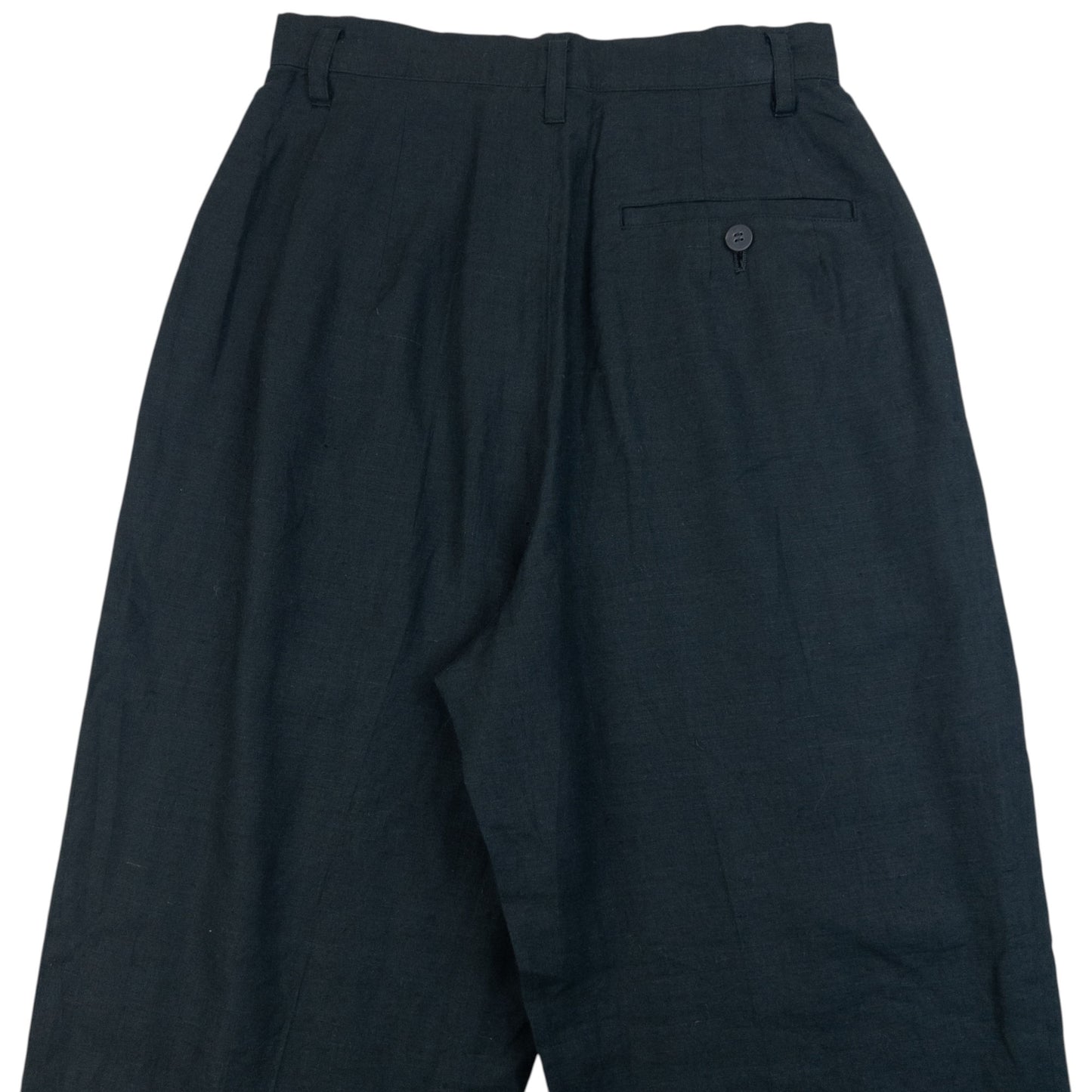 Vintage 90s Issey Miyake Pleated Linen Trousers Size W24