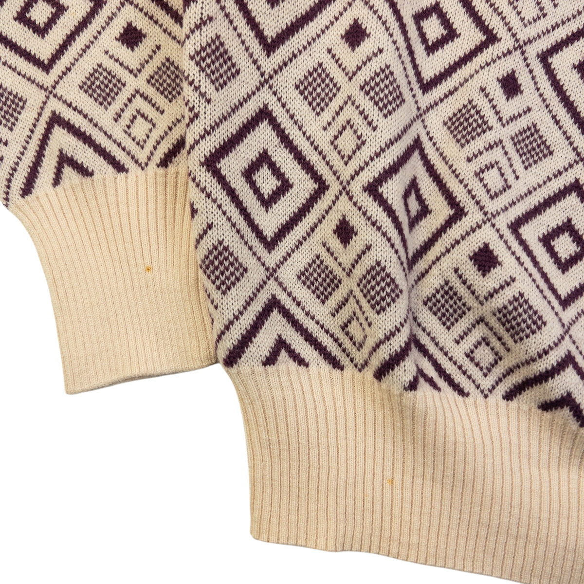 Vintage 80sYSL Yves Saint Laurent Pattern Wool Knit Jumper Size S