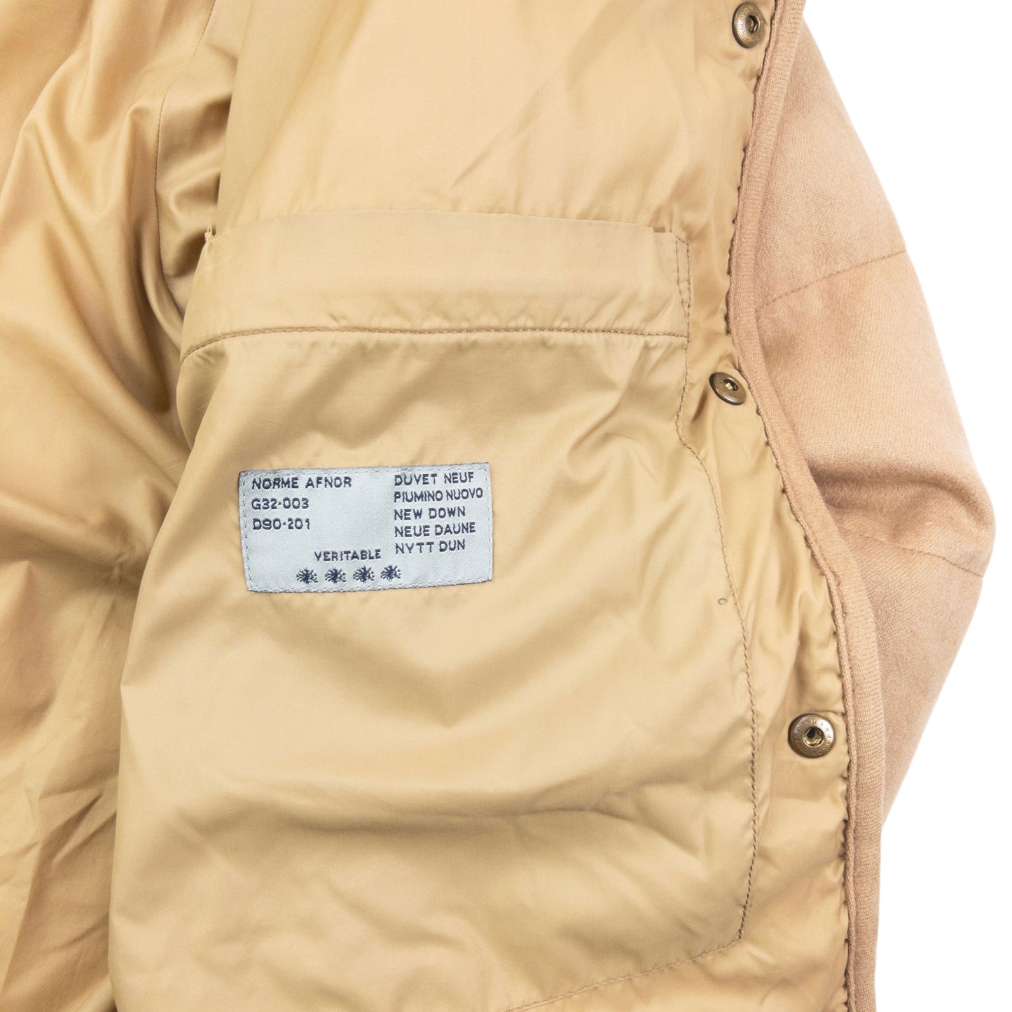 Vintage 90s Moncler Button Up Cashmere Puffer Jacket Size M