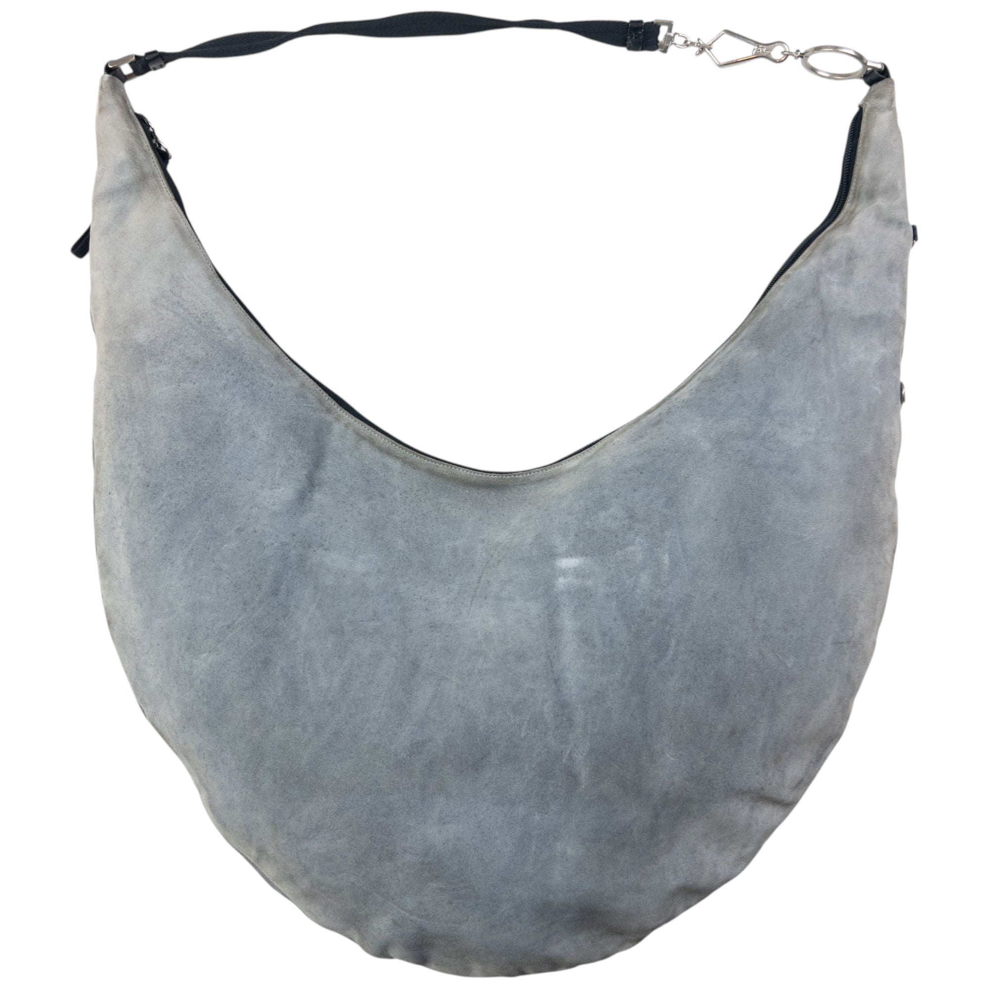 Vintage Prada Suede Crescent Shoulder Bag