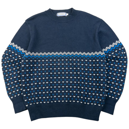 Vintage 80s YSL Yves Saint Laurent Pattern Knit Jumper Size S