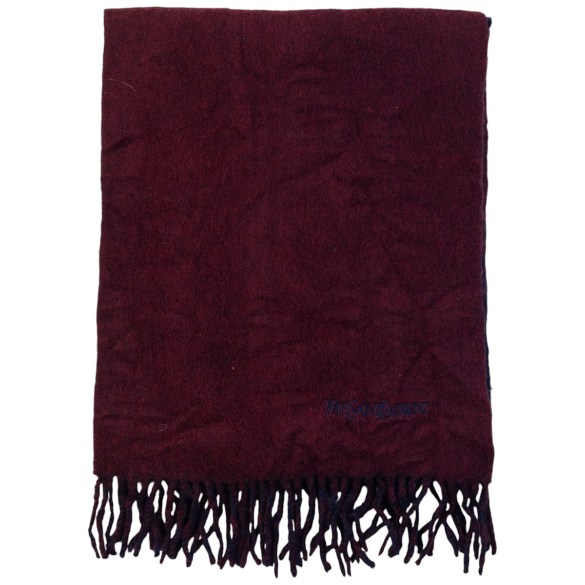 Vintage 90s YSL Yves Saint Laurent Wool Tassel Scarf