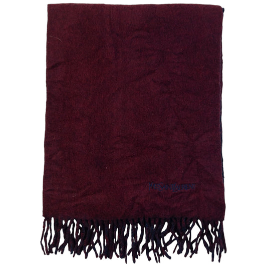 Vintage 90s YSL Yves Saint Laurent Wool Tassel Scarf