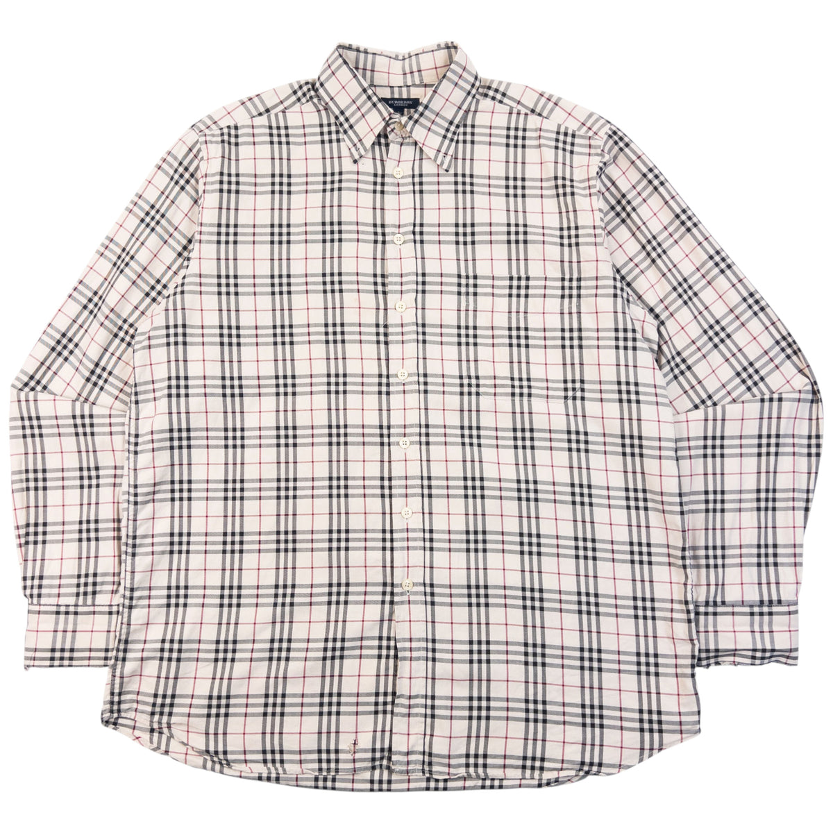 Vintage 2000s Burberry Nova Check Long Sleeve Button Up Shirt Size L