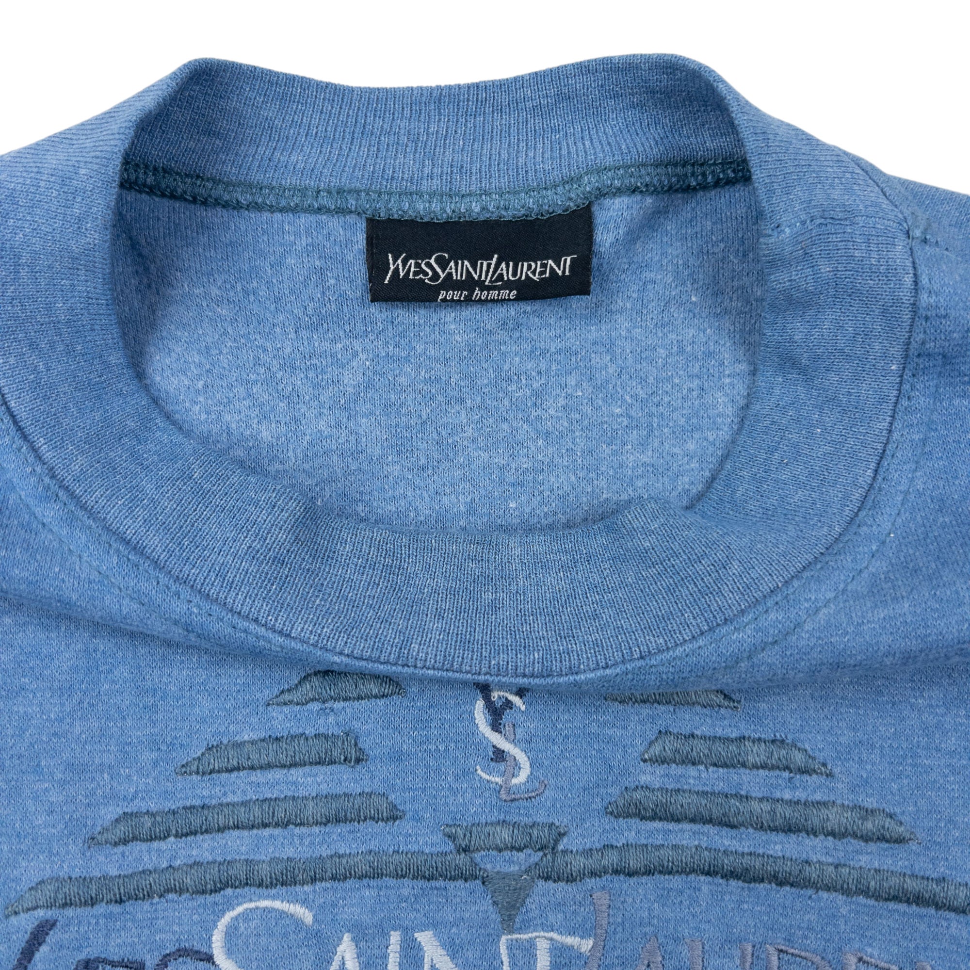 Vintage YSL Yves Saint Laurent Embroidered Sweatshirt Size S