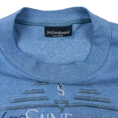 Vintage YSL Yves Saint Laurent Embroidered Sweatshirt Size S