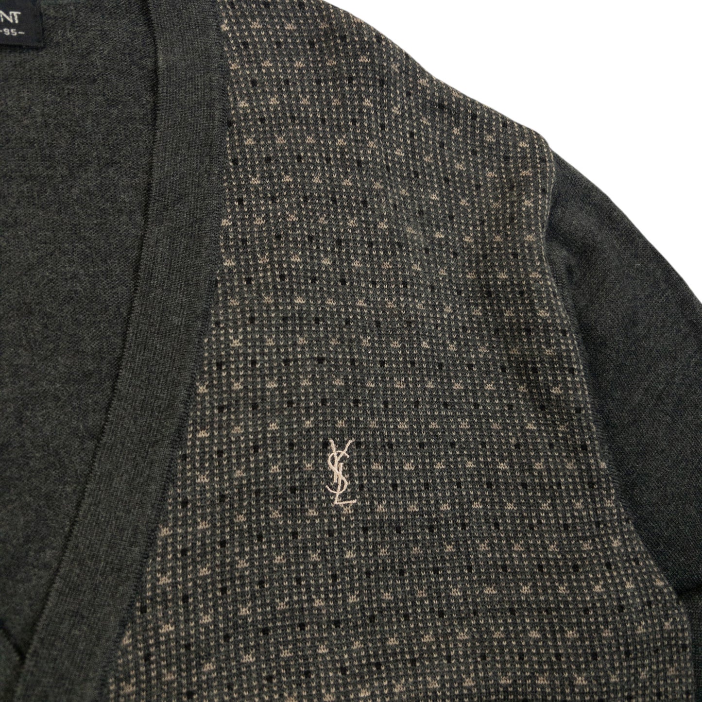 Vintage 90s YSL Yves Saint Laurent Pattern Cardigan Size S