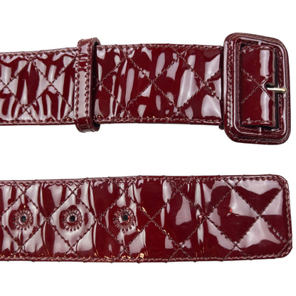 Vintage 2000s Burberry Quilted Patent Leather Belt Size L
