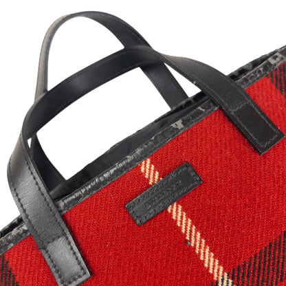 Vintage Burberry Nova Check Wool Shoulder Bag
