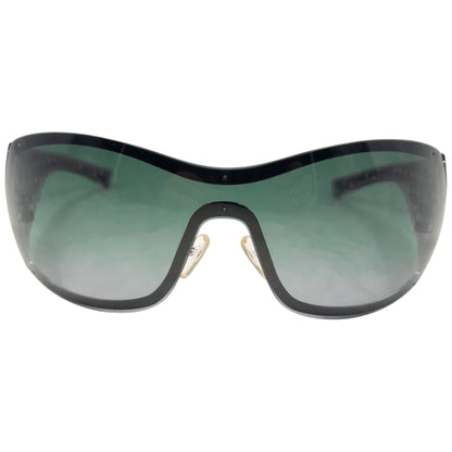 Vintage 2000s Dior Quadrille Shield Sunglasses