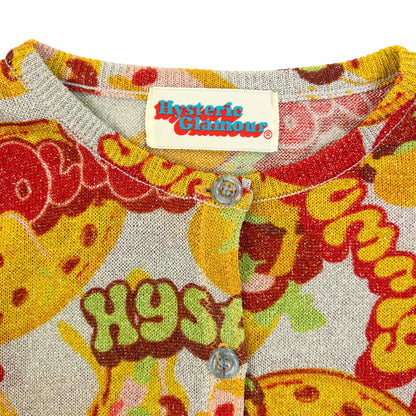 Vintage 90s Hysteric Glamour Fast-Food Shimmer Cardigan Womens Size M