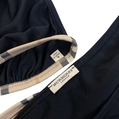 Vintage 2000s Burberry Nova Check Trim Bikini Set Womens Size L