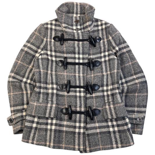 Vintage 2000s Burberry Nova Check Wool Duffle Jacket Womens Size M