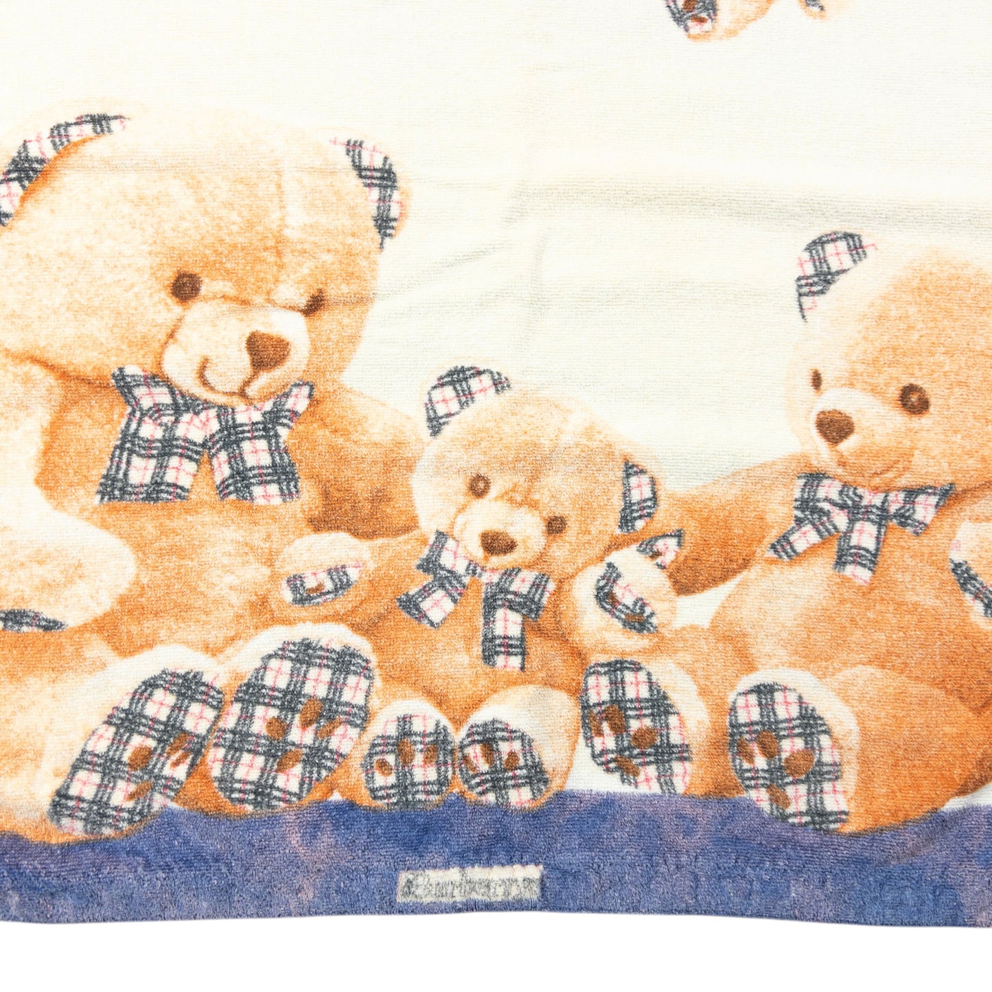 Vintage 90s Burberry Nova Check Teddy Bear Print Beach Towel