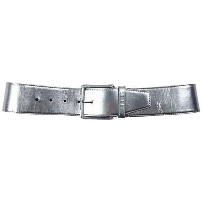 Vintage 2000s Miu Miu Metallic Leather Belt Size W26