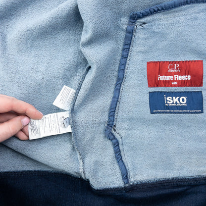2014 CP Company Goggle Hood Future Fleece Isko Denim Jacket Size M