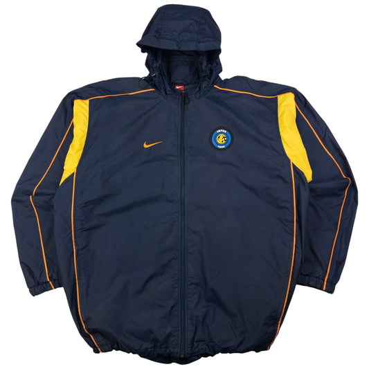 Vintage Nike FC Internationale Milan Fleece Lined Training Jacket Size XL