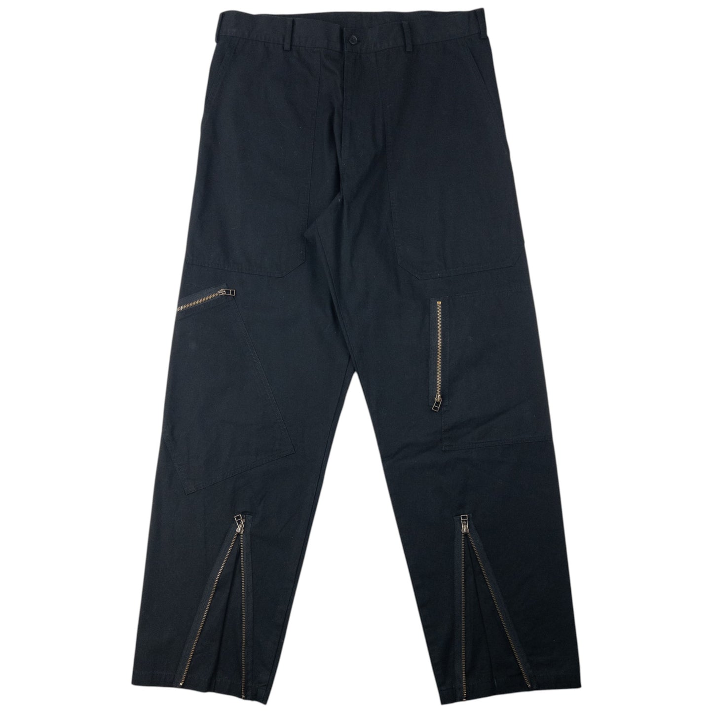 Vintage 2000s Yohji Yamamoto Zip Cuff Trousers Size W36