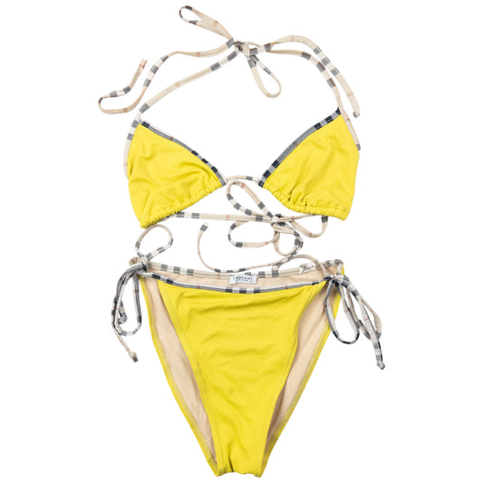 Vintage 2000s Burberry Nova Check Bikini Set Womens Size M