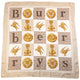 Vintage 90s Burberry Nova Check Gold Logo Print Silk Scarf
