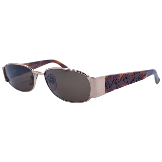 Vintage 90s Fendi Embossed Monogram Tortoise Shell Sunglasses