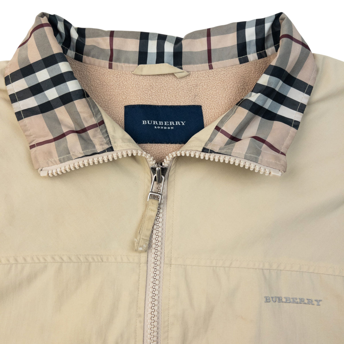Vintage Burberry Fleece Lined Jacket Size XL