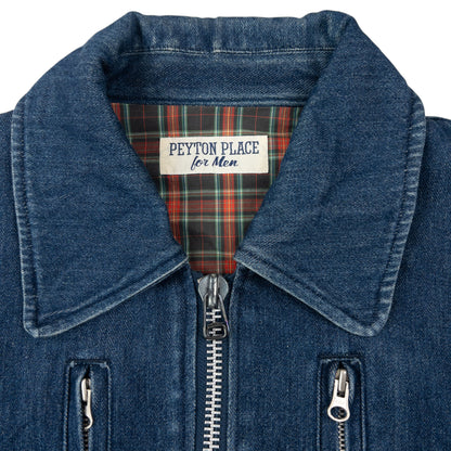 Vintage 90s PPFM Zip Up Denim Jacket Size M
